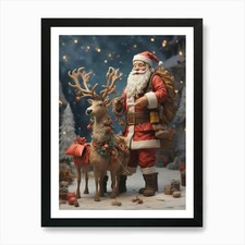 Weihnachtsmann und rentier - und,