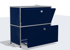 USM Haller Regal 75cm breit Sideboard 2 Fächer 1 Klappe 1 Vollauszug vers Farben