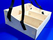 Großer Holz Bauchladen mit 5 Fächern Hochzeit Junggesellen Abschied JGA 40x50 cm