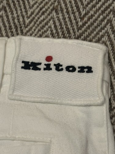 Kiton hose chino weiß herren - kiton,