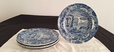 5 VINTAGE FRÜHE SPODE BLAUE