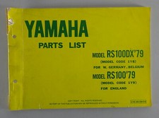 Teilekatalog / Parts list Yamaha RS 100 + RS 100 DX Stand 1979