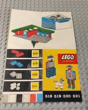 Vintage, 60er Jahre: LEGO System Bauanleitung / Faltblatt aus Packg. 518/519/520