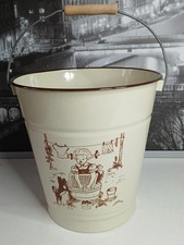 Original 10L DDR Emaille Eimer Wassereimer "Große Wäsche" 60/70er wie neu!