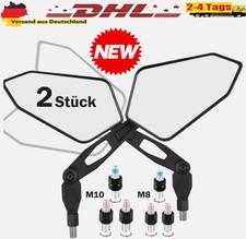 2X Motorrad Spiegel Motorroller Spiegel Lenkerenden Spiegel Rückspiegel M10 M8