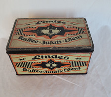 Jugendstil Lindes Kaffee-Zusatz-Essenz alte Blechdose