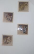 Blechbilder Schilder Zebra, Löwe, Giraffe, Leopard Afrika 4 Stück