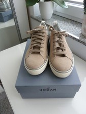 Hogan Rebel, Wildleder, Gr. 41 ,5 , beige/silber,  Orig. Karton, Staubbeutel