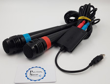 Sony Playstation PS2 PS3 USB Original Singstar Mikrofone + USB Adapter