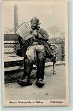 13425377 - Wien Wiener Zeitungsleser im Kriege Fasseltippler
