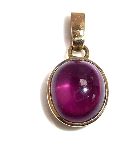 Anhänger 750 gold - gold, rubellite
