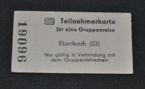 Fahrkarte deutsche bundesbahn - fahrkarte,