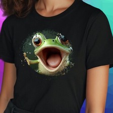 Frauen T-Shirt Cartoon Frosch