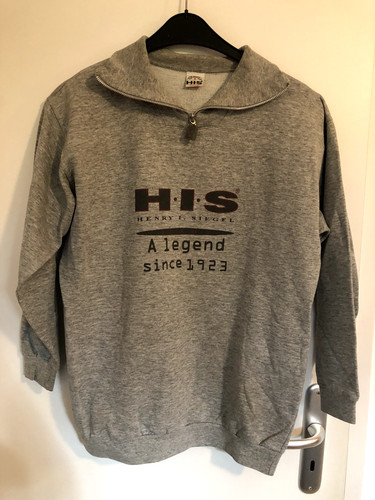 His herren pullover grau - 🔥his,