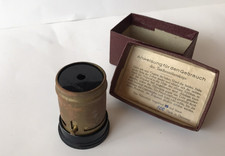 Vintage Taschenmikroskop Messing mit Schachtel & Anleitung Sammler