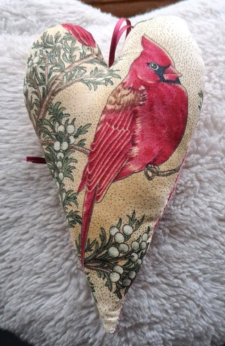 Herz wintervogel stoffherz - herz,