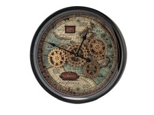 Wanduhr 60cm Metall schwarz