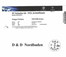 Ticket / Eintrittskarte   12/13    EC   FC Schalke 04 -Galatasaray Istanbul