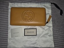 Original Gucci Soho Portemonnaie Geldbörse Cognac 