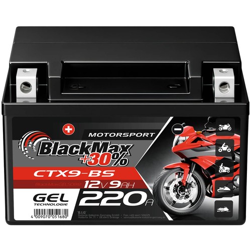 Blackmax ytx9 motorrad gel - motorrad,