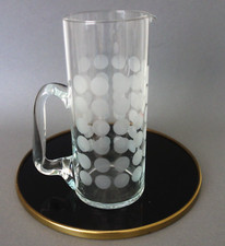 Karaffe Glaskrug Glaskanne INGRID GLAS Polka Dots 60er 70er Vintage 1,1 l
