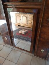 3 tlg. Garderoben Set Wurzelholz & Streifenfurnier Messinghaken aus Erbschaft 