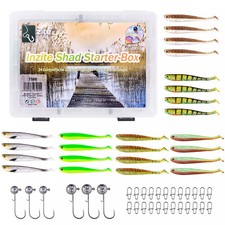 Zander Gummifisch Starterbox Inzite Shad Köder 12cm Jighaken Snaps Zite Fishing
