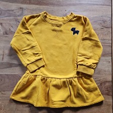 TCM farbenfrohes warmes Sweatshirt Kleid Gr. 98/104 curry gelb Top Zustand 