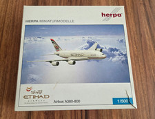 Herpa 507165 Airbus A380-800 Etihad Airways - 1:500 Modell Flugzeug Neuwertig