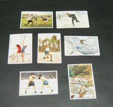 7 alte Sammelbilder aus dem Album,,Handbuch des Sports" (Sanella-Magarine) 1932