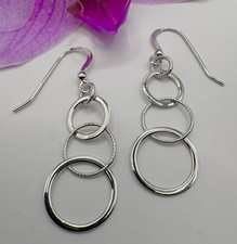 Ohrhänger Ohrringe 925 Silber echt 45mm lang Zeitlose Schönheit NEU