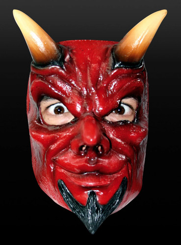 Teufelsmaske dämon fasching - teufelsmaske,