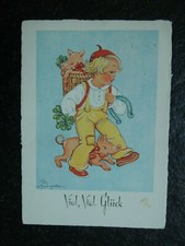 Alte AK , Junge mit Schweinen