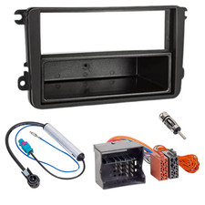 Auto Radio Blende Einbau Rahmen SET Radio Adapter für VW Golf 5 6 Skoda SEAT