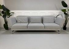 Brühl Moule Stoff Sofa Grau Schlaffunktion mit Rollen 3 Sitzer