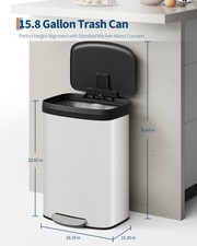 60L Abfallsammler Edelstahl