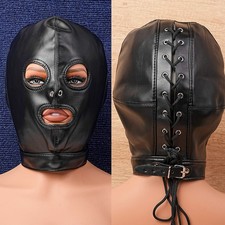 PU Leder Bondage Kopfmaske