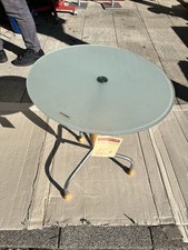 Glas/Buche Metall Rundtisch /
