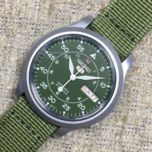 Seiko military green strap - 5,