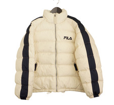 Herren FILA Winterjacke Down & Wasserfest Feder Bomber Puffer M UK / US40 VAP333