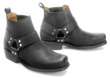 Motorrad Stiefel 45 - Kochmann City Biker Biker Chopper Kurzstiefel - schwarz