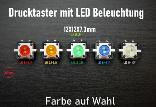 Drucktaster druckschalter led - drucktaster,