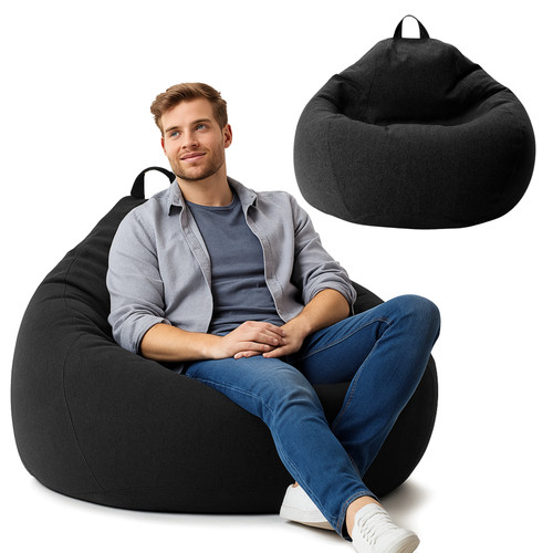 Sitzsack 350l schwarz mit - sitzsack,