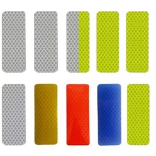 10x Reflektor Aufkleber 3x8cm