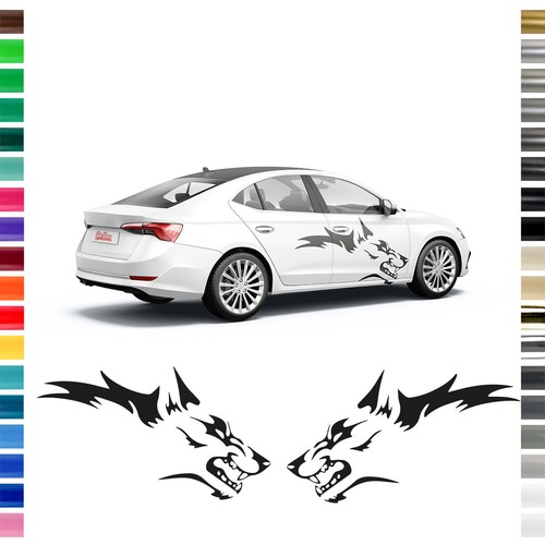Black wolf aufkleber - "black-wolf",