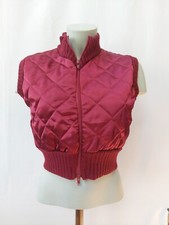 Damen ärmellose Steppweste in bordeaux - ausgefallen kurz - Gr. S/M u. M/L - Neu