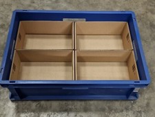 4er Einsatzbehälter aus Karton für 600 X 400cm EuroBox Kleinteilefächer