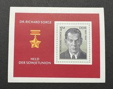 DDR Block 44 1976 DR. RICHARD SORGE Held der Sowjetunion 1895 - 1944 postfrisch