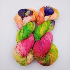 (9,90€/100 g) Sockenwolle 4 fach handgefärbt Färbung Polar Light 16 Creativ Ecke