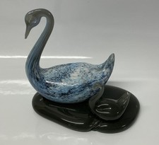 Taidelasi Oy Finland Finnland Glasvogel Schwan Schwanenfamilie handgefertigt